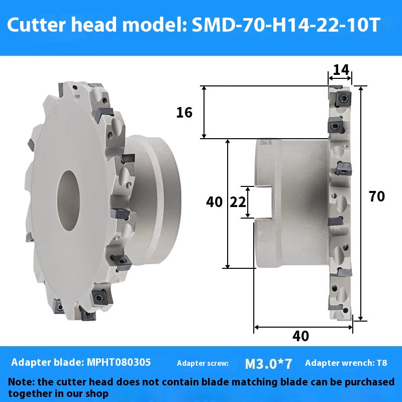 2079-CNC sleeve SMD side and face milling cutterhead CNC indexable chip SMC cutterhead T-slot grooving MPHT06 Shandong Denso Pricision Tools Co.,Ltd.